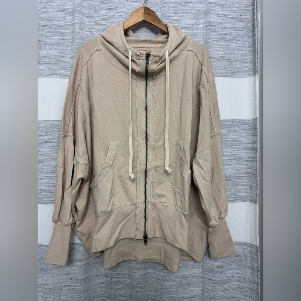 Free People We The Free Camden Zip Up Oversized Relaxed Fit Hoodie ~ NWOT - Picture 2 of 6